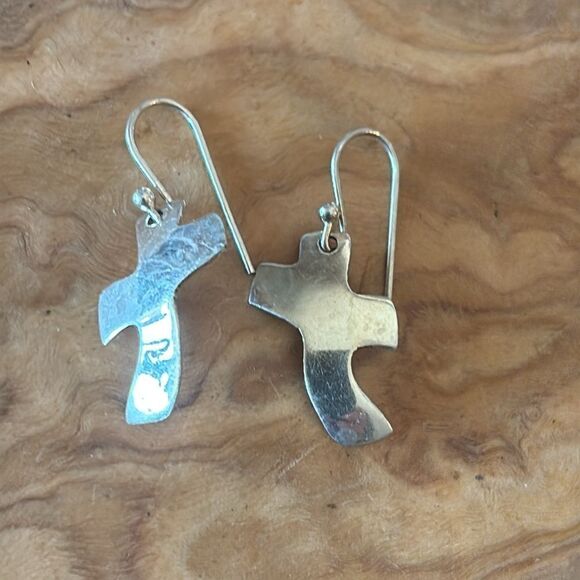 Sterling Silver Cross Earrings - Picture 1 of 4